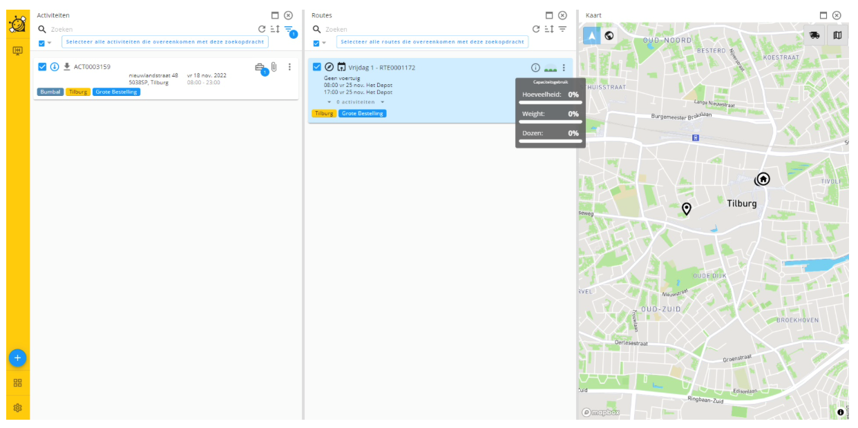 Bezorg route, planningsoftware