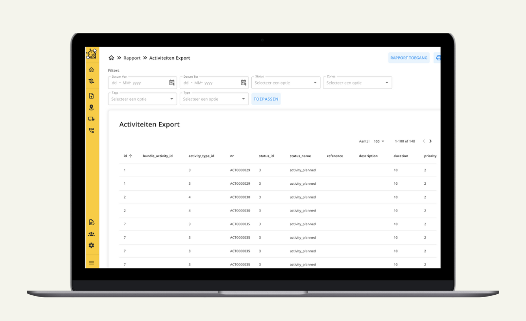 Slimme rapportages, routeplanning, logistiek bezorgen